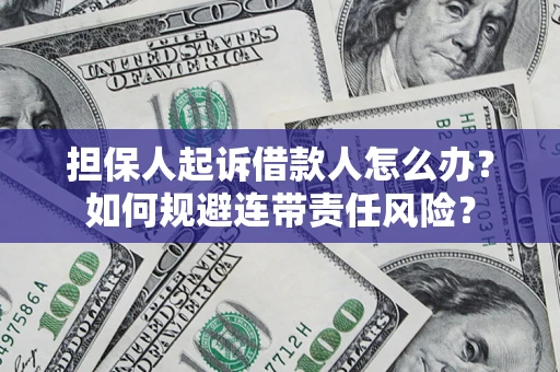 武汉担保人起诉借款人怎么办？如何规避连带责任风险？