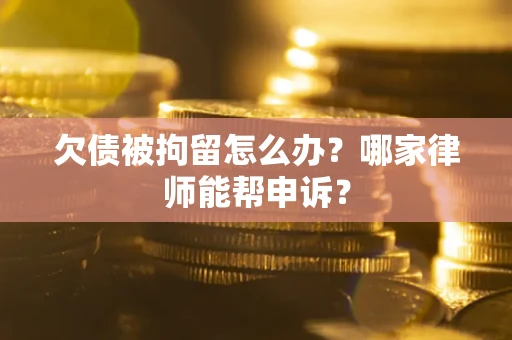 武汉欠债被拘留怎么办？哪家律师能帮申诉？